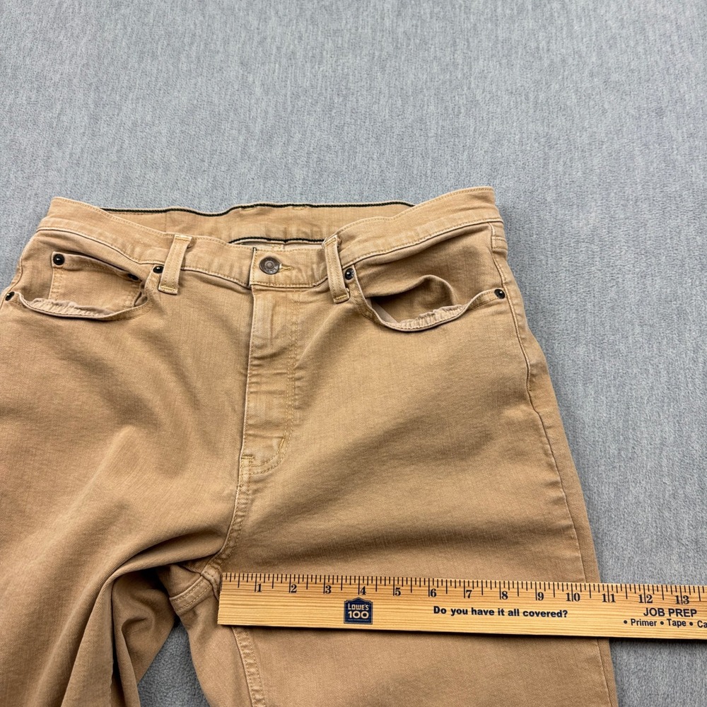 LL Bean Beanflex Jeans Mens 34X28 Tan Classic Fit Straight Leg Pants 511182 - Picture 10 of 13